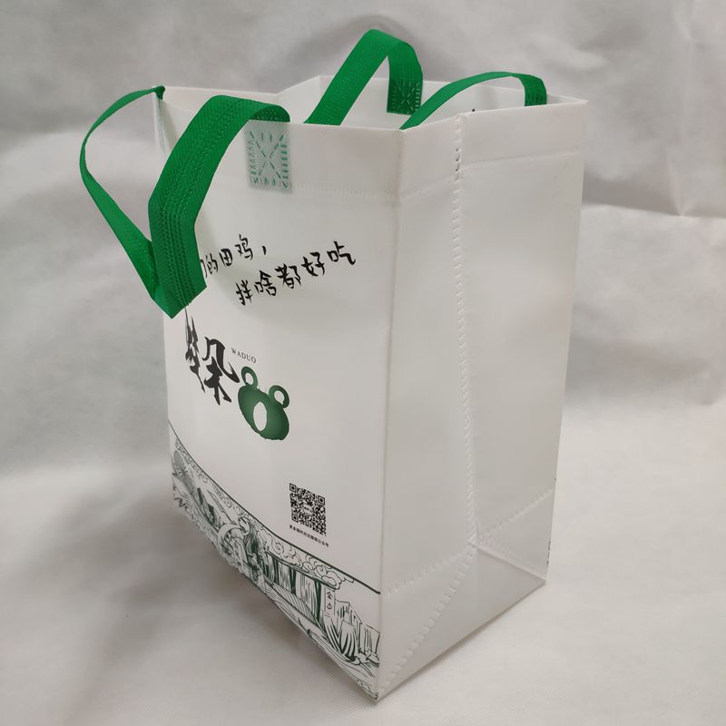 Grüne langlebige Nonwoven-Tasche für Restaurant
